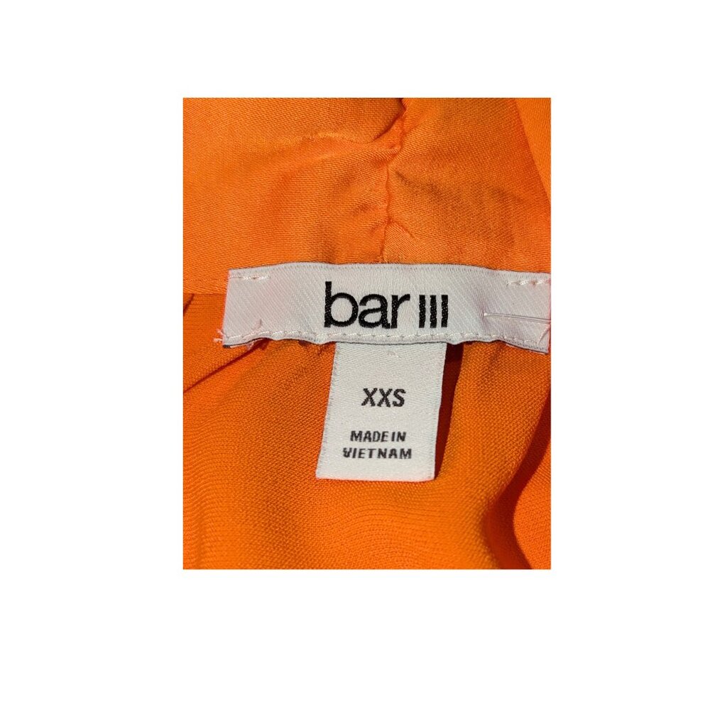 Bar III Sleeveless Tie-Neck Bow Blouse Orange XXS NWOT - Picture 4 of 6